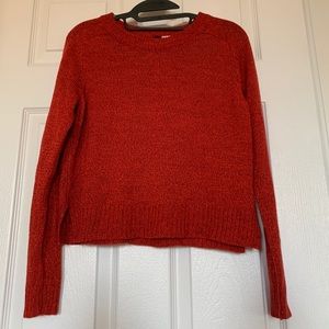 H&M Divided Red Cropped Sweater